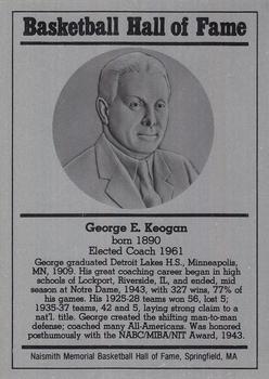 1986-02 Basketball Hall of Fame Metallic #NNO George Keogan Front