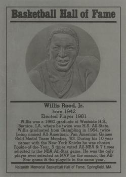 1986-02 Basketball Hall of Fame Metallic #NNO Willis Reed Front