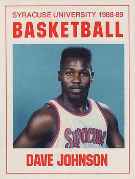 1988-89 Syracuse Orangemen #5 Dave Johnson Front