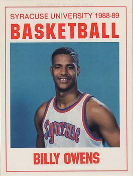 1988-89 Syracuse Orangemen #7 Billy Owens Front