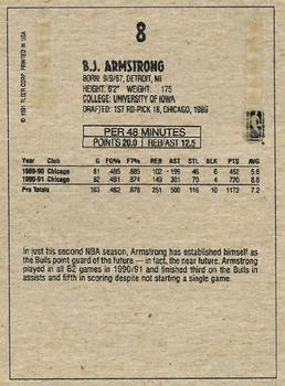 1991-92 Fleer Wheaties #8 B.J. Armstrong Back