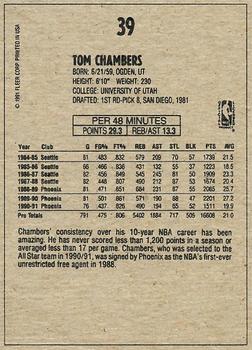 1991-92 Fleer Wheaties #39 Tom Chambers Back