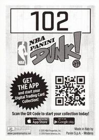 2015-16 Panini NBA Stickers #102 Detroit Pistons Road Jersey Back