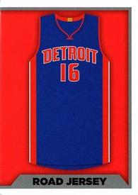 2015-16 Panini NBA Stickers #102 Detroit Pistons Road Jersey Front