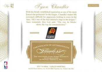 2015-16 Panini Flawless - Patches Platinum #42 Tyson Chandler Back