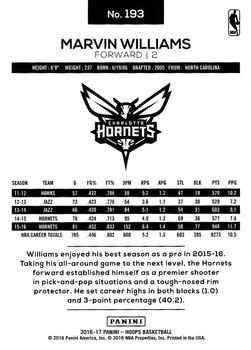2016-17 Hoops - Green #193 Marvin Williams Back