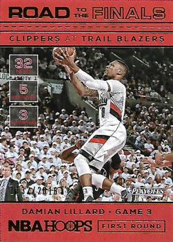 2016-17 Hoops - Road to the Finals #32 Damian Lillard Front