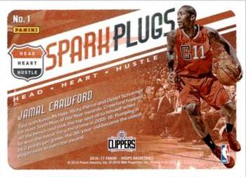 2016-17 Hoops - Spark Plugs #1 Jamal Crawford Back