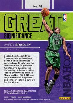2016-17 Hoops - Great SIGnificance #41 Avery Bradley Back