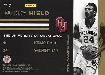 2016-17 Panini Black Gold Collegiate - Rated Rookie Symbols SN199 #7 Buddy Hield Back