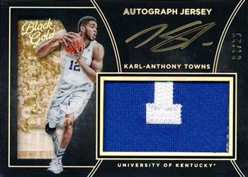 2016-17 Panini Black Gold Collegiate - Autograph Jersey SN25 #59 Karl-Anthony Towns Front