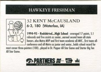 1995-96 Iowa Hawkeyes #NNO Kent McCausland Back