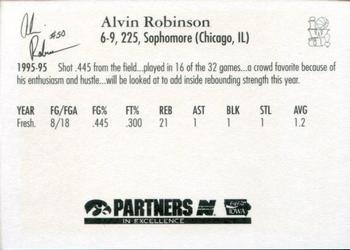 1996-97 Iowa Hawkeyes #NNO Alvin Robinson Back