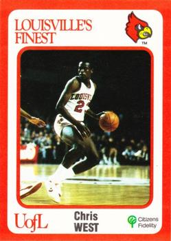 1988-89 Louisville Cardinals Collegiate Collection #74 Chris West Front
