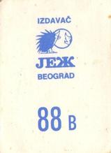 1989 KOS/JEZ Yugoslavian Stickers #88B Larry Bird Back