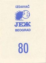 1989 KOS/JEZ Yugoslavian Stickers #80 Bill Russell Back