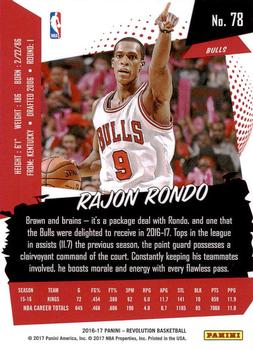 2016-17 Panini Revolution #78 Rajon Rondo Back