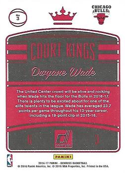 2016-17 Donruss - Court Kings #3 Dwyane Wade Back
