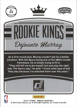 2016-17 Donruss - Rookie Kings #24 Dejounte Murray Back
