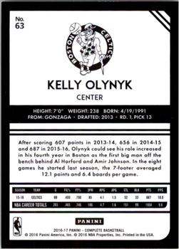 2016-17 Panini Complete - Silver #63 Kelly Olynyk Back