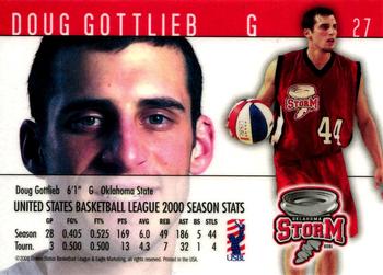 2000-01 USBL 15th Anniversary Set #27 Doug Gottlieb Back