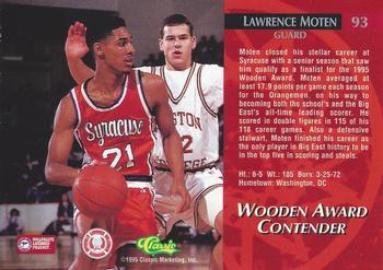 1995 Classic Rookies - Gold Foil #93 Lawrence Moten Back