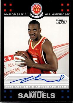 2008 Topps McDonald's All-American Game - Game Day Autographs Aftermarket #SS Samardo Samuels Front