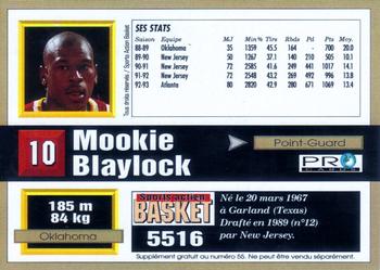 1993-94 Pro Cards French Sports Action Basket #5516 Mookie Blaylock Back