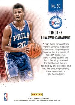2016-17 Panini Day #60 Timothe Luwawu-Cabarrot Back
