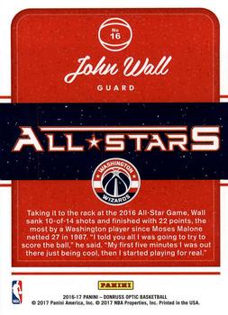 2016-17 Donruss Optic - All-Stars #16 John Wall Back