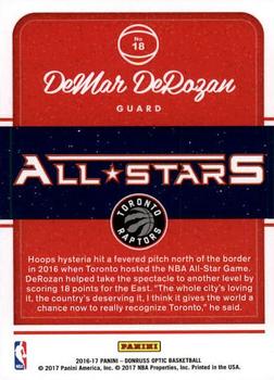 2016-17 Donruss Optic - All-Stars #18 DeMar DeRozan Back