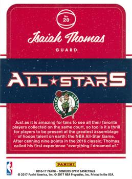 2016-17 Donruss Optic - All-Stars #20 Isaiah Thomas Back