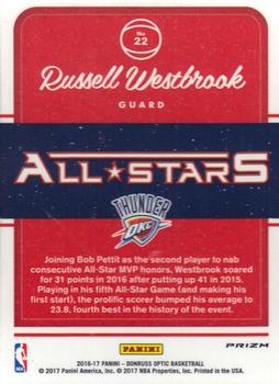 2016-17 Donruss Optic - All-Stars Holo #22 Russell Westbrook Back