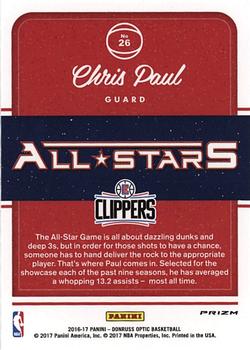 2016-17 Donruss Optic - All-Stars Holo #26 Chris Paul Back