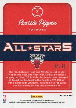 2016-17 Donruss Optic - All-Stars Red #6 Scottie Pippen Back