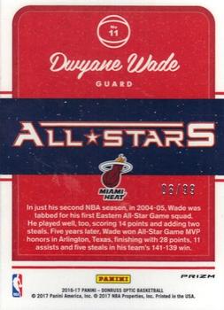 2016-17 Donruss Optic - All-Stars Red #11 Dwyane Wade Back