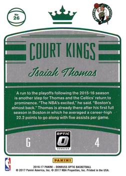 2016-17 Donruss Optic - Court Kings #26 Isaiah Thomas Back