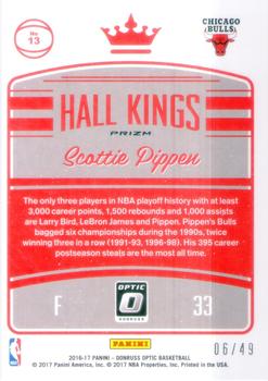 2016-17 Donruss Optic - Hall Kings Blue #13 Scottie Pippen Back