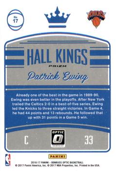 2016-17 Donruss Optic - Hall Kings Holo #17 Patrick Ewing Back
