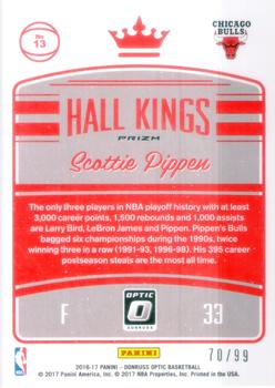2016-17 Donruss Optic - Hall Kings Red #13 Scottie Pippen Back