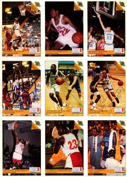 1992-93 Ultimate USBL Promo Sheet #NNO Norris Coleman / Dallas Comegys / Kermit Holmes / Anthony Mason / Anthony Poullard / Lloyd Daniels / Michael Anderson / Darrell Armstrong / Roy Tarpley Front