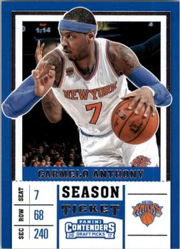 2017 Panini Contenders Draft Picks #7 Carmelo Anthony Front
