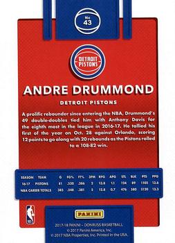 2017-18 Donruss #43 Andre Drummond Back