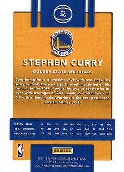2017-18 Donruss #46 Stephen Curry Back