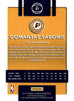 2017-18 Donruss #57 Domantas Sabonis Back