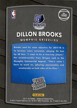 2017-18 Donruss #152 Dillon Brooks Back