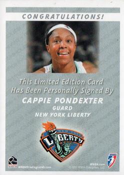 2011 Rittenhouse WNBA - Autographs #NNO Cappie Pondexter Back