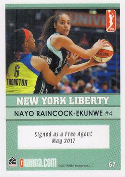 2017 Rittenhouse WNBA #67 Nayo Raincock-Ekunwe Back