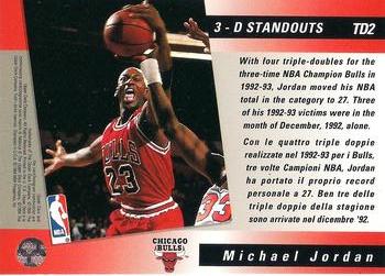 1993-94 Upper Deck Italian - Triple Double #TD2 Michael Jordan Back