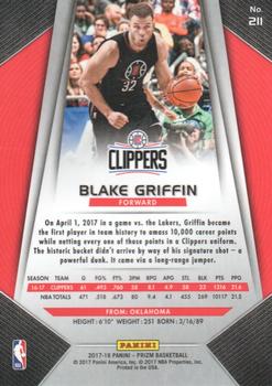 2017-18 Panini Prizm #211 Blake Griffin Back